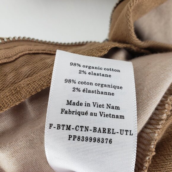 Everlane Utility Barrel Pant Light Brown Twill Organic Cotton High Rise Size 00 - Picture 9 of 9